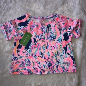 Lilly Pulitzer Pelican Pink girls shirt (6-7) SZ M